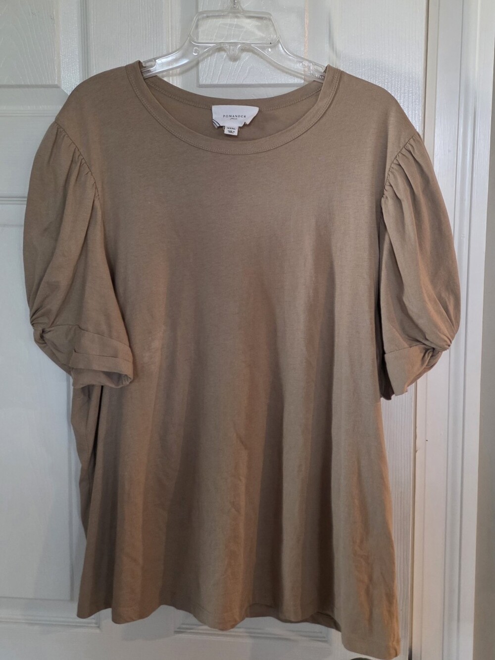 Pomander Place Women's Tan Short Sleeve Top size xxxl